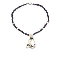 Natural Garnet Chobra & Pearl Plain Gemstone Necklace