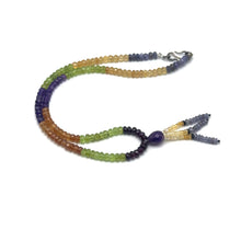 Garnet Natural, Spessartite, Tanzanite, Peridot, Citrine, and Amethyst Necklace