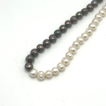 Pearl Modern Style White and Dark Brown Necklace