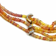 9K Yellow Gold Necklace Earring Set with Natural Diamond & Sapphire Beads Jewellery