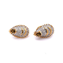18K Two Tone Gold Pendant Earring Set with Natural Diamond & Green Tourmaline Jewellery