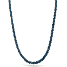 Natural Blue Sapphire Rondelle Facet Cut Beads Precious Necklace