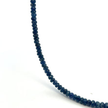 Natural Blue Sapphire Rondelle Facet Cut Beads Precious Necklace