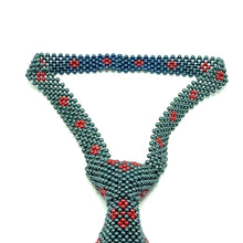 Handcrafted Diamond Pattern Pearl Necktie Elegant and Timeless