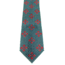 Handcrafted Diamond Pattern Pearl Necktie Elegant and Timeless