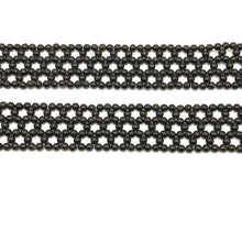 Handcrafted Black Pearl Frame Style Buckled Belt Unique Giftware