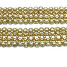 Handmade Pearl Mesh Design Buckled Belt Unique Men's Wear