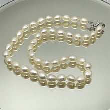 Pearl Plain Button White Necklace June Birthstone