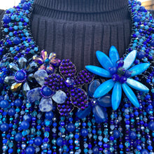 Handmade Waterfall Necklace Royal Blue 18