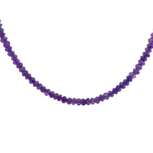 Natural Amethyst Africa Rondelle Facet Bead Gemstone Necklace Jewelry