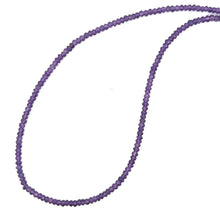 Natural Amethyst Rondelle Facet Cut Beads Gemstone Necklace