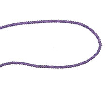 Natural Amethyst Rondelle Facet Cut Beads Gemstone Necklace