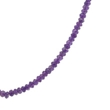 Natural Amethyst Rondelle Facet Cut Beads Gemstone Necklace