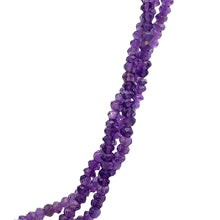 Natural Amethyst Rondelle Facet Cut Beads Gemstone Twisted Necklace