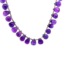 Natural Handmade Necklace Amethyst Gemstone Faceted Dew Drop Jewelry