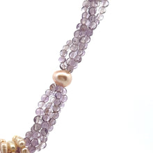 Natural Amethyst Citrine Swiss Blue Topaz Peridot Pearl Gemstone Necklace