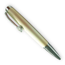 Luxury Handcrafted Writing Pen Silver Tip and Pearly Pleated Style
