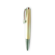 Luxury Handcrafted Writing Pen Silver Tip and Pearly Pleated Style