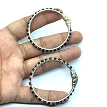 Premium German Silver Baby Black Bead Kada Set – Lightweight & Adjustable Infant Jewelry Gift