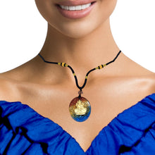 Gold 24K Hallmarked Goddess Lakshmi Pendant Necklace – Divine Temple Jewellery for Wealth, Blessings & Protection - Vibrant Glazed Finish with Sacred Black Thread Auspicious Gift for Luck & Prosperity