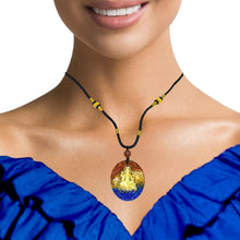 Gold 24K Hallmarked Lord Ganesh Pendant Necklace – Auspicious Temple Jewellery for Protection & Blessings - Vibrant Glazed Finish with Sacred Black Thread Divine Gift for Luck & Prosperity