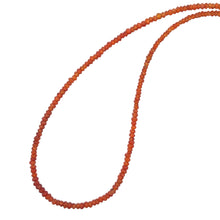 Natural Carnelian Rondelle Facet Bead Gemstone Necklace Jewelry