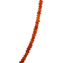 Natural Carnelian Rondelle Facet Bead Gemstone Necklace Jewelry