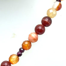 Natural Carnelian Ball Semiprecious Gemstone Necklace