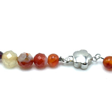 Natural Carnelian Ball Semiprecious Gemstone Necklace
