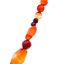 Natural Carnelian & Garnet Plain Ball Gemstone Necklace