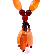 Natural Carnelian & Garnet Plain Ball Gemstone Necklace
