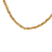 Natural Citrine Rondelle Facet Bead Gemstone Necklace Jewelry