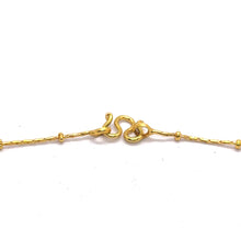 Micron Gold Plated Bead on Classic Minimalist Chain Necklace Jewelry
