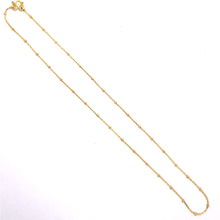 Micron Gold Plated Bead on Classic Minimalist Chain Necklace Jewelry