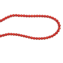 Natural Coral Plain Ball 5mm Gemstone Necklace Jewelry