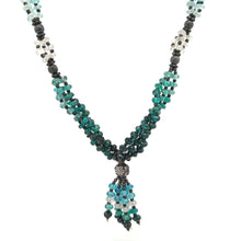 Alluring Vibrant Multi Colored Cubic Zirconia Necklace Earring Set