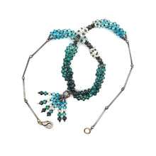 Alluring Vibrant Multi Colored Cubic Zirconia Necklace Earring Set