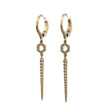18K Yellow Gold Dangle Earring Mounting