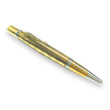 Royal Gold Handcrafted Writing Pen With Artistic Black Grid