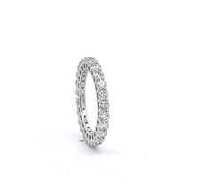 18K White Gold Eternity Ring Natural Round Diamonds Band