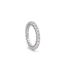 18K White Gold Eternity Ring Natural Round Diamonds Band