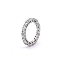 18K White Gold Eternity Ring Natural Round Diamonds Band