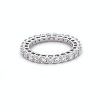 18K White Gold Eternity Ring Natural Round Diamonds Band