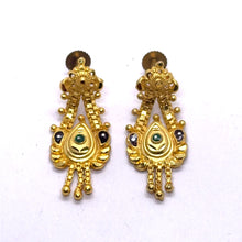 Peacock-Inspired Dangler Pair of Earrings Gold Tone with Pear Motif, Wings & Premium Finish Jewellery