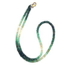 Natural Emerald Rondelle Facet Cut Beads Precious Necklace