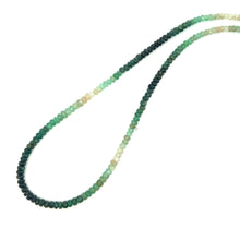 Natural Emerald Rondelle Facet Cut Beads Precious Necklace