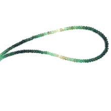 Natural Emerald Rondelle Facet Cut Beads Precious Necklace
