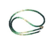 Natural Emerald Rondelle Facet Cut Beads Precious Necklace