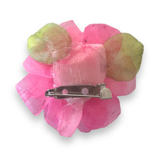 Handmade Brooch Boutonniere Unique Fish Scales Pink Rose Florals