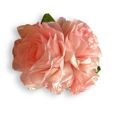 Handmade Brooch Boutonniere Unique Fish Scales Tri-Sided Blush Pink Rose